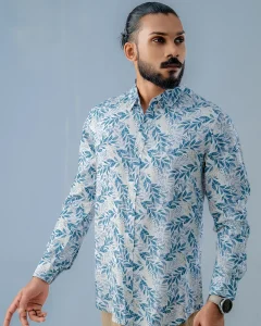 Coastal Leaf Print Shirt