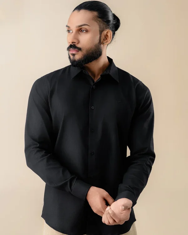 Classic Black Smart Casual Shirt
