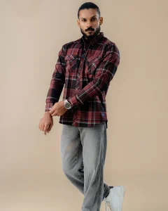 VelvetShadow Check Shirt