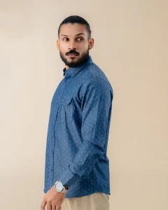 Indigo Denim Dot Shirt