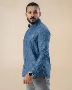 NavyMatrix Denim Shirt