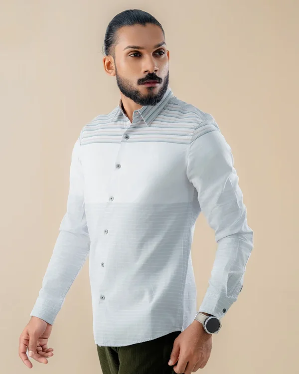 Cool Grey Striped Shirt