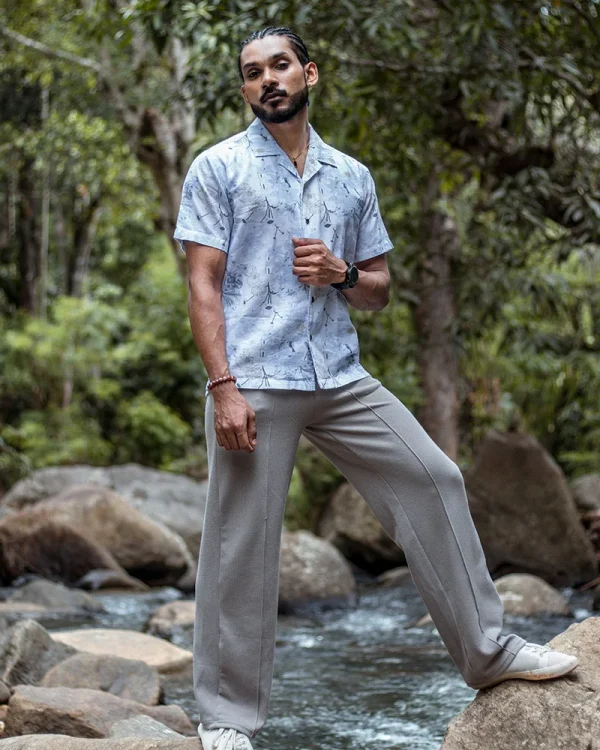 Azure Floral Camp Shirt