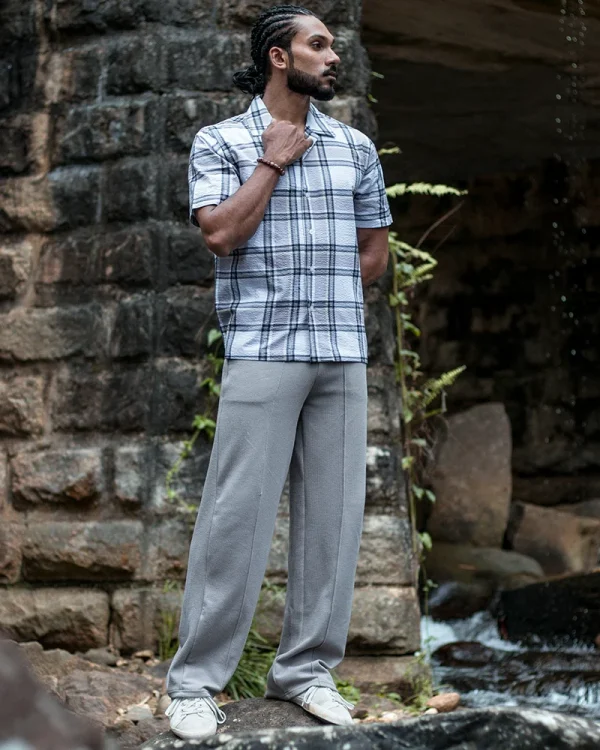 Slate Grid Camp Shirt