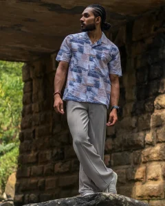 Dark Blue Ivory Casual Shirt