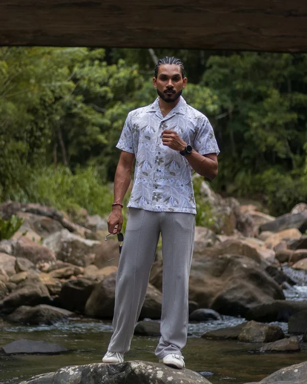 Azure Bloom Cuban Shirt