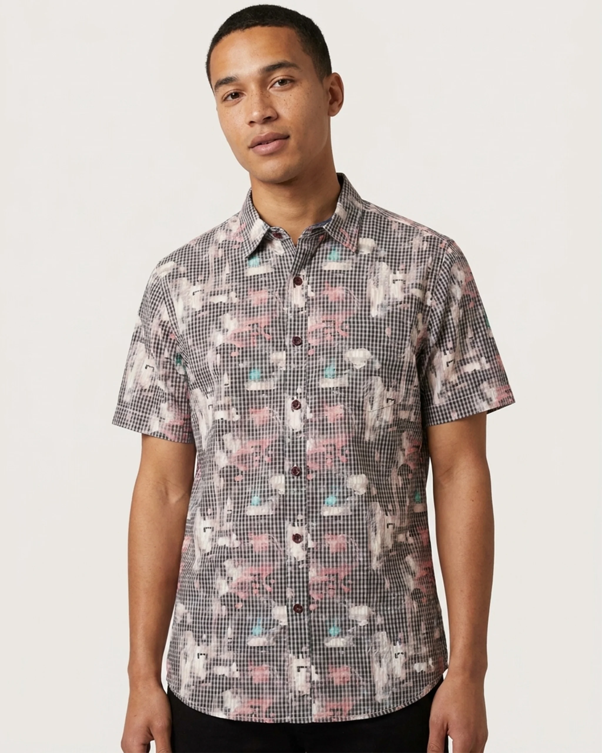 Abstract Splash Grid Shirt 1 Abstract Splash Grid Shirt
